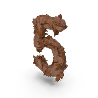 Chocolate Splash Number 5 PNG & PSD Images