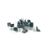 Green Multiple Office Chairs PNG & PSD Images