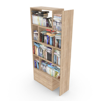 Book Shelf With Books PNG & PSD Images