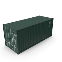 20 ft ISO Container Green PNG & PSD Images