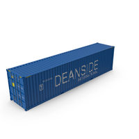 40 ft High Cube Container Blue PNG & PSD Images