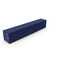 48 ft Shipping ISO Container Blue PNG & PSD Images