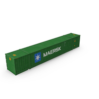 53 ft Shipping ISO Container Green PNG & PSD Images