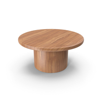 Round Wooden Coffee Table PNG & PSD Images