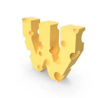 Cheese Letter W PNG & PSD Images