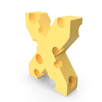 Cheese Letter X PNG & PSD Images