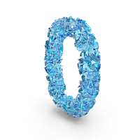 Blue Gems Number 0 PNG & PSD Images