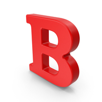 Red Capital Letter B PNG & PSD Images