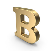 Golden Capital Letter B PNG & PSD Images