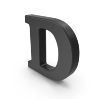 Black Capital Letter D PNG & PSD Images