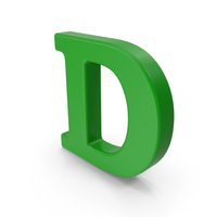 Green Capital Letter D PNG & PSD Images