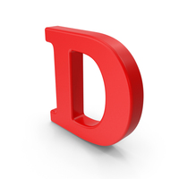 Red Capital Letter D PNG & PSD Images