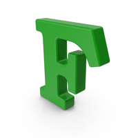 Green Capital Letter F PNG & PSD Images