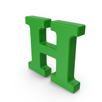 Green Capital Letter H PNG & PSD Images