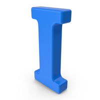 Blue Capital Letter I PNG & PSD Images
