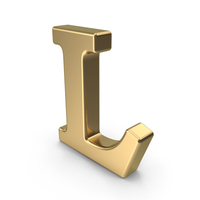 Golden Capital Letter L PNG & PSD Images