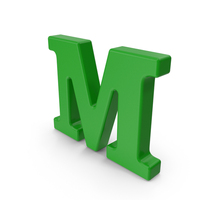 Green Capital Letter M PNG & PSD Images