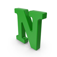 Green Capital Letter N PNG & PSD Images