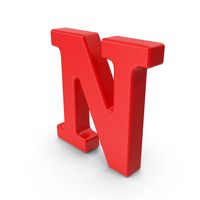 Red Capital Letter N PNG & PSD Images