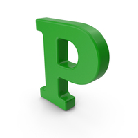 Green Capital Letter P PNG & PSD Images