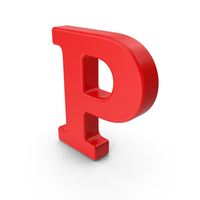 Red Capital Letter P PNG & PSD Images