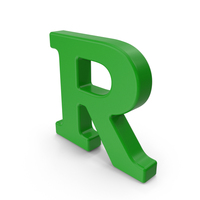 Green Capital Letter R PNG & PSD Images