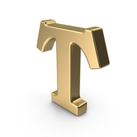 Golden Capital Letter T PNG & PSD Images