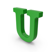 Green Capital Letter U PNG & PSD Images