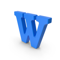 Blue Capital Letter W PNG & PSD Images