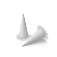 Monochrome Traffic Cones PNG & PSD Images