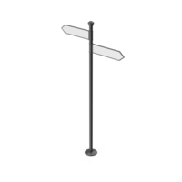 Black Crossroad Signpost PNG & PSD Images