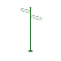 Green Crossroad Signpost PNG & PSD Images