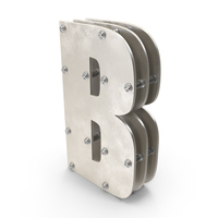 Metal Letter B PNG & PSD Images