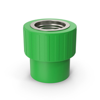 Green Femalе Threaded Pipe Coupling PNG & PSD Images