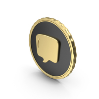 Coin Square Message Symbol PNG & PSD Images