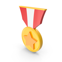 Red Cartoon Medal PNG & PSD Images