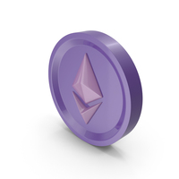 Purple Cartoon Ethereum Coin PNG & PSD Images