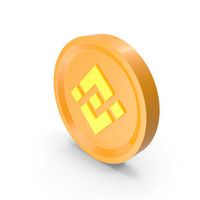 Yellow Cartoon Binance Coin PNG & PSD Images