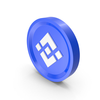 Blue And White Cartoon Binance Coin PNG & PSD Images