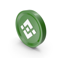 Green And White Cartoon Binance Coin PNG & PSD Images