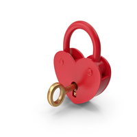 Padlock Heart Red PNG & PSD Images