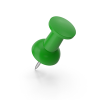 Green Drawing Pin PNG & PSD Images