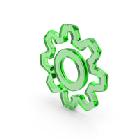 Green Gear Symbol PNG & PSD Images
