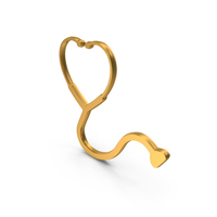 Gold Stethoscope Symbol PNG & PSD Images