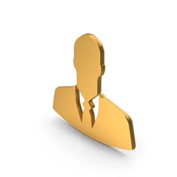 Officer Manager Man Icon Gold PNG & PSD Images
