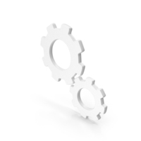 Gear Setting Icon White PNG & PSD Images