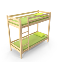 Wooden Bunk Bed PNG & PSD Images