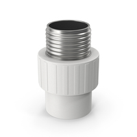 White Malе Threaded Coupling PNG & PSD Images