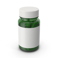 Pill Bottle With Square Pills PNG & PSD Images