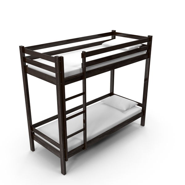 Dark Wood Bunk Bed PNG & PSD Images